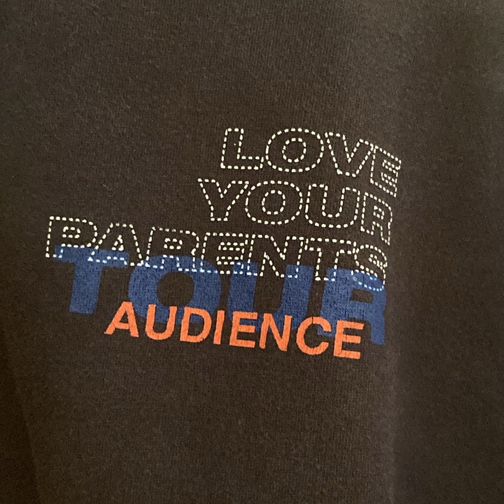black love your parents audience tour sweater hoodie sz XL